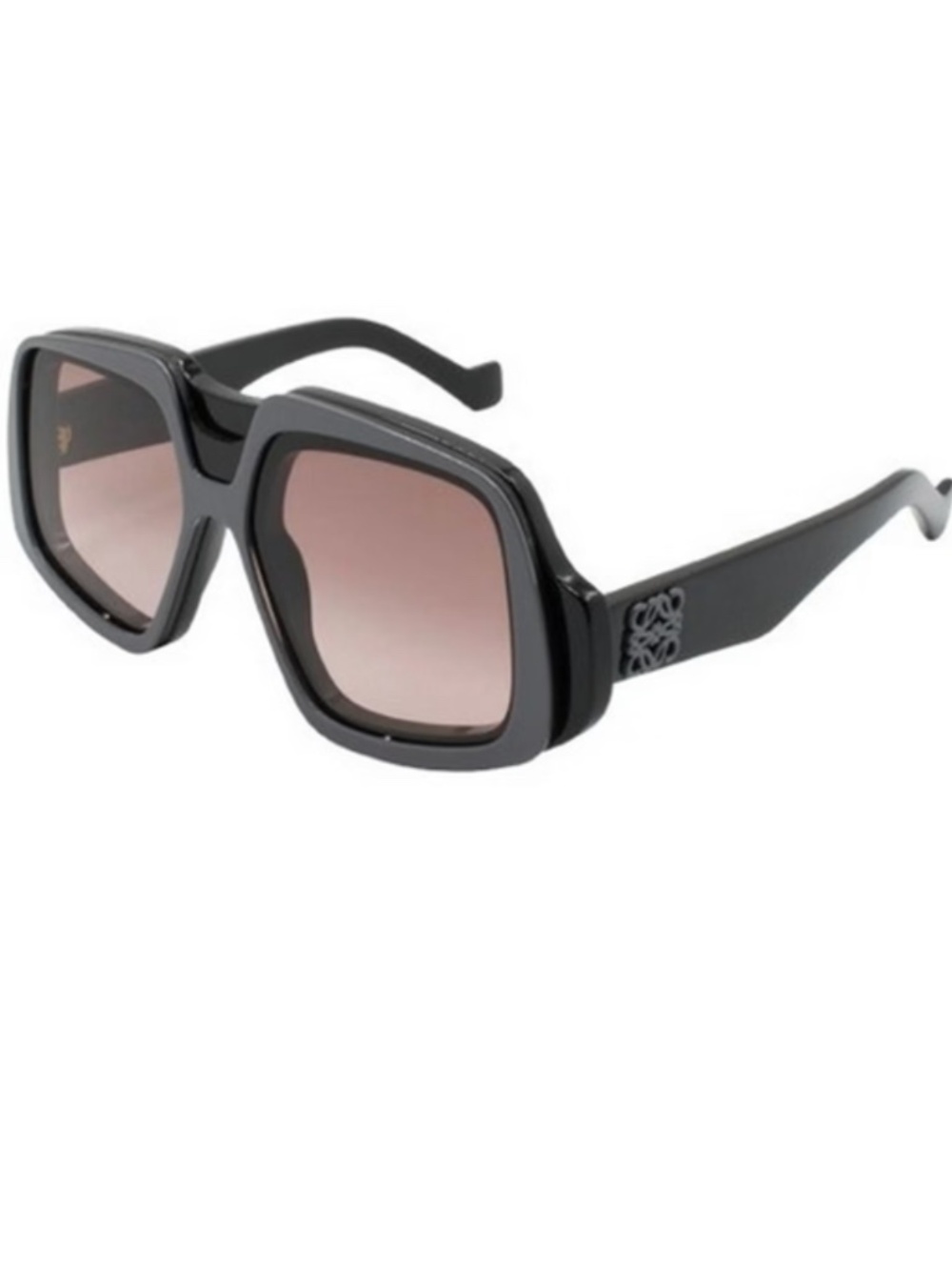 Loewe LW40194I 01T 00 Anagram Shiny Black with Grey Gradient Sunglasses 40194I